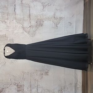 Mori Lee by Madeline Gardner Black Maxi Evening Dress Womens Size 14